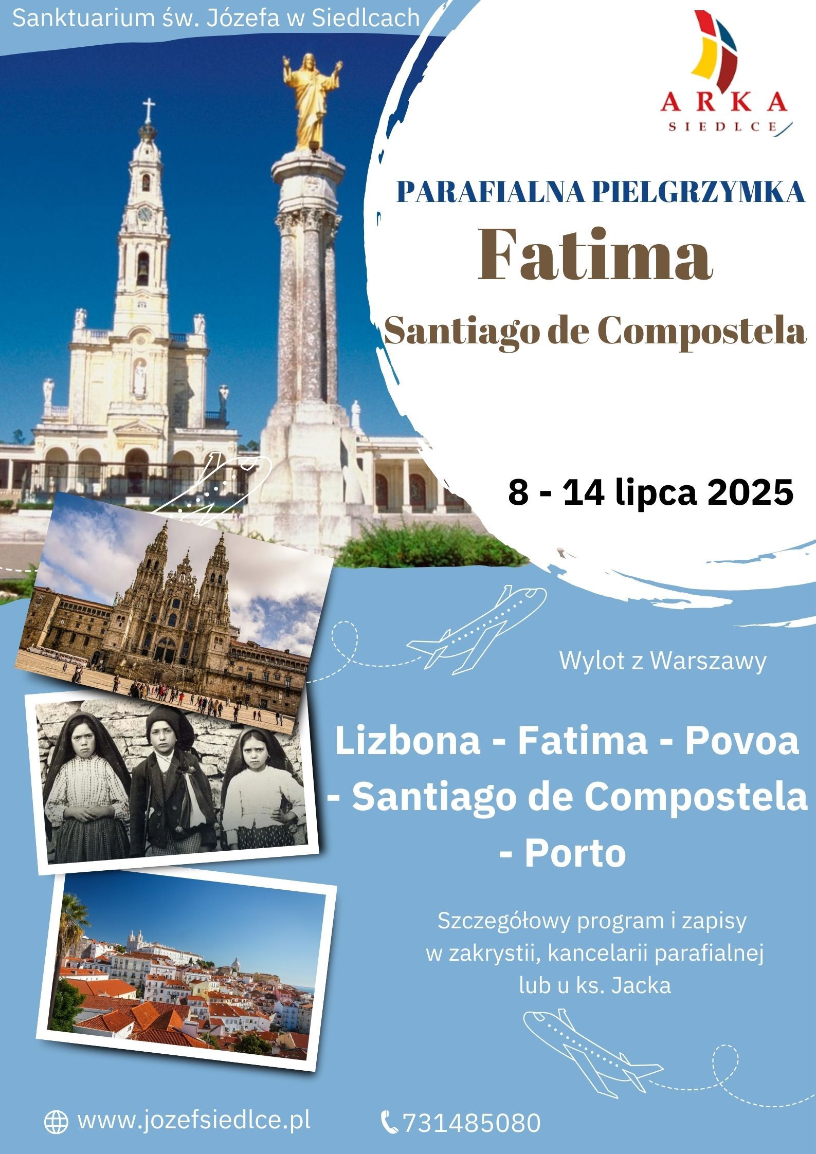 Parafialna pielgrzymka do Fatimy i Santiago de Compostela