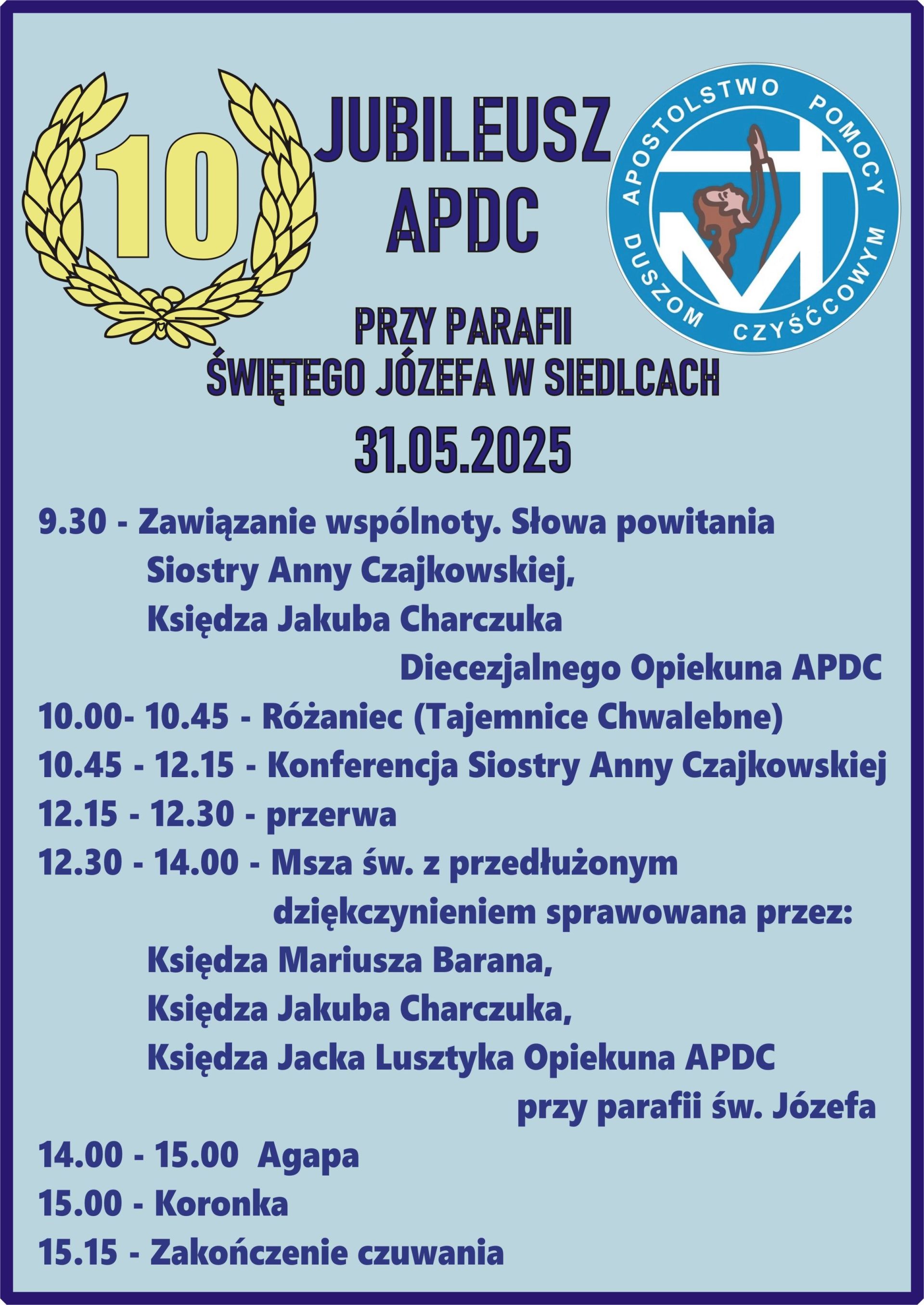 Jubileusz Apostolstwa Pomocy Duszom Czyśćcowym