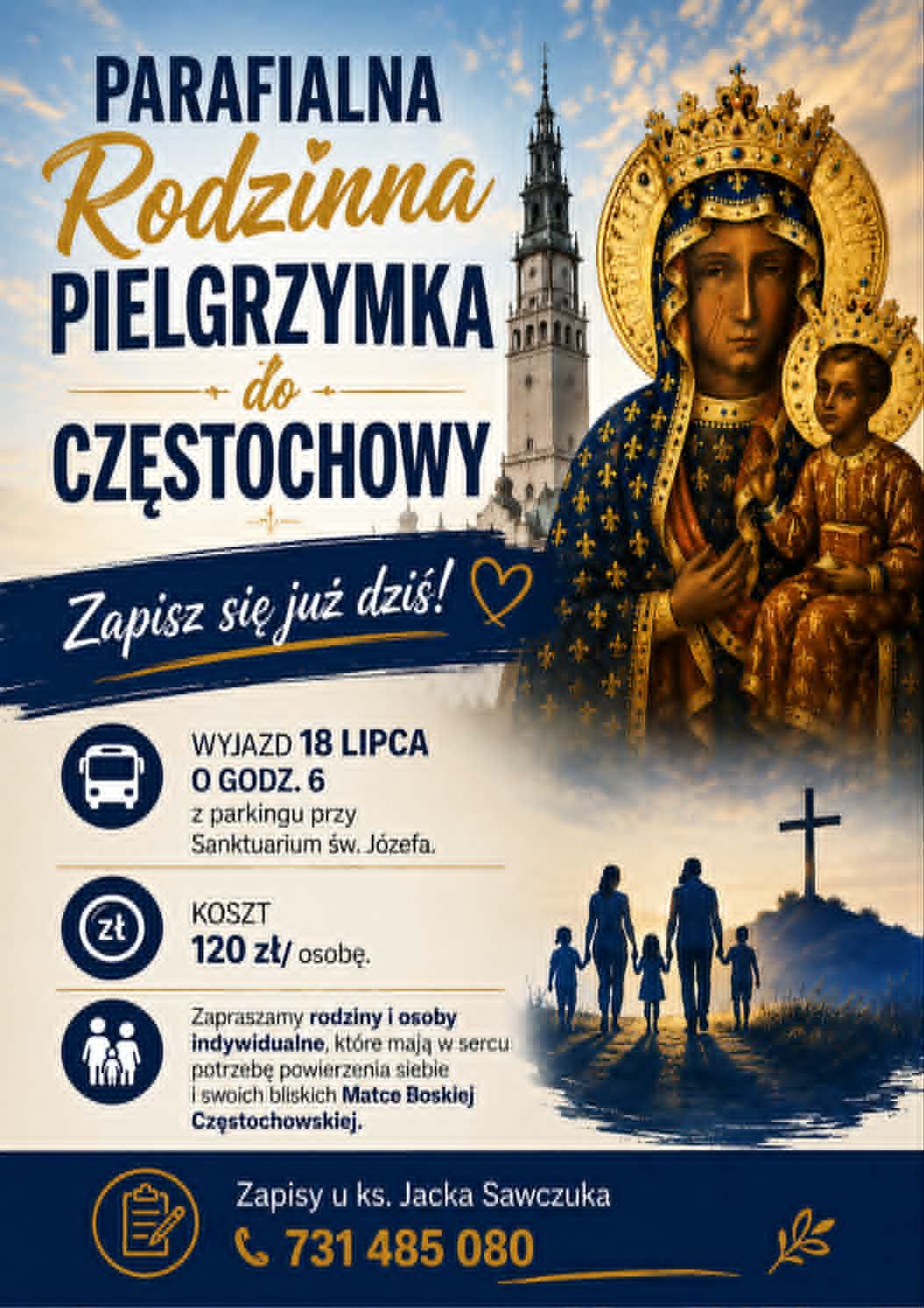 Autokarowa pielgrzymka do Częstochowy